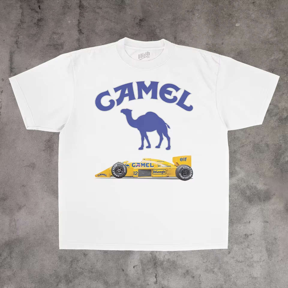 Streetwear Brand Graphics - 빈티지 레이싱 클래식 카멜 트렌디 브랜드