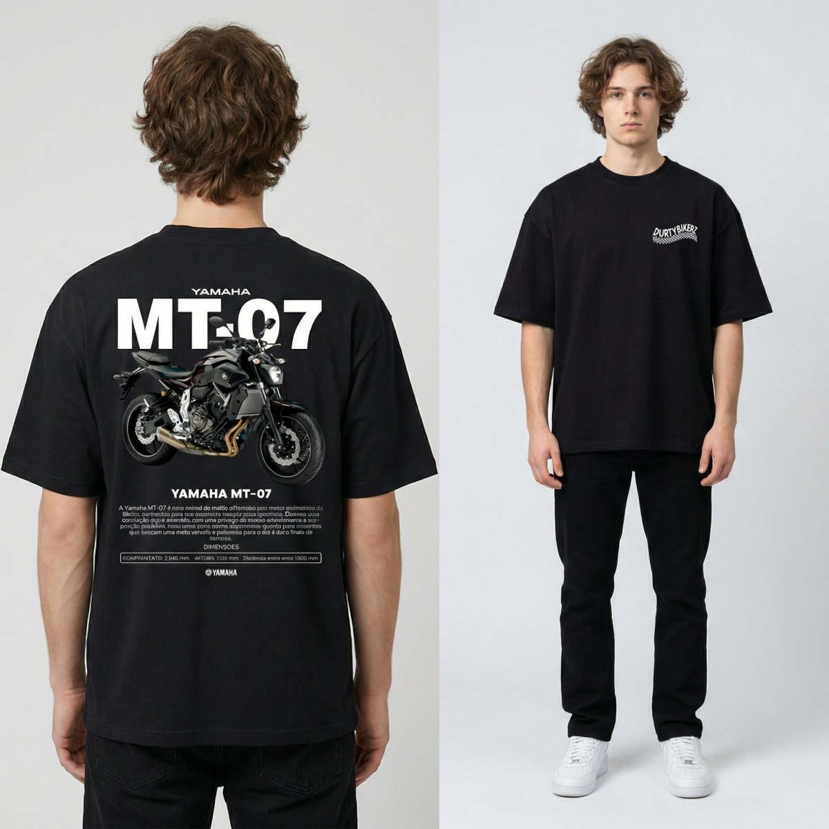 Streetwear Brand Graphics - Yamaha MT-07 네이키드 바이크 스타일 레이싱