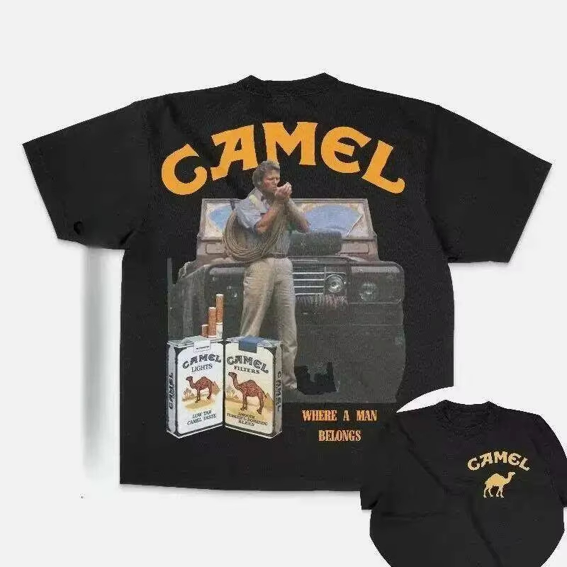 Streetwear Brand Graphics - 빈티지 광고 클래식 카멜 트렌디 브랜드