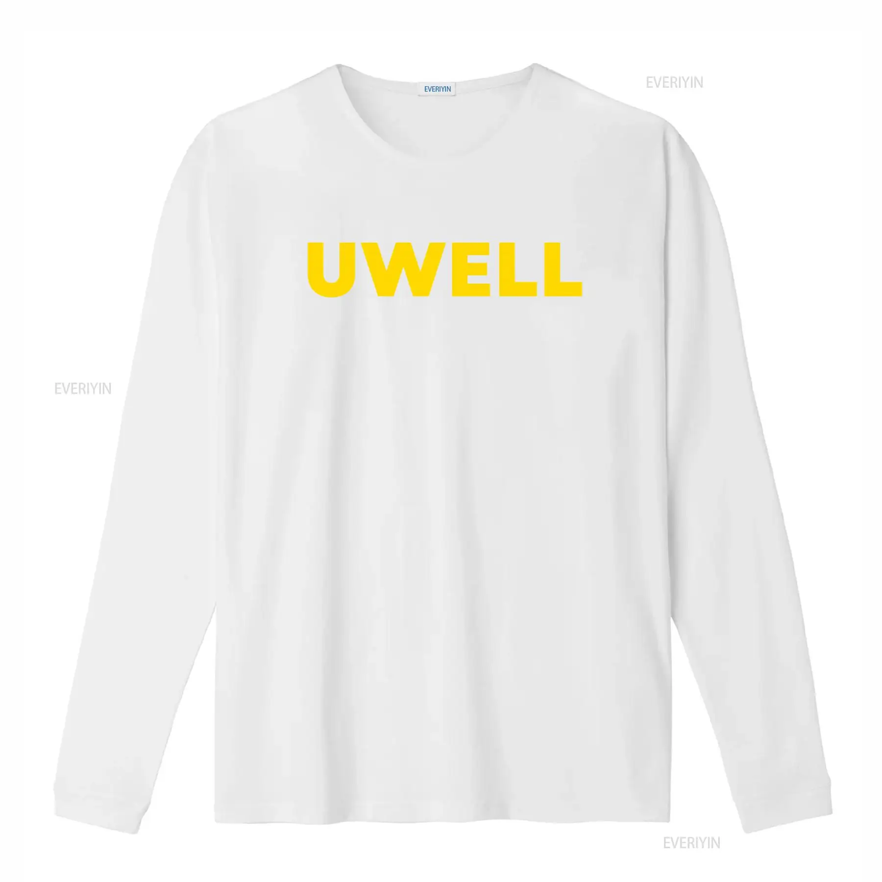 Uwell 브랜드 옐로우 볼드 프린트 티셔츠 블랙 사이 - Yellow Streetwear Brand 리뷰 및 가격