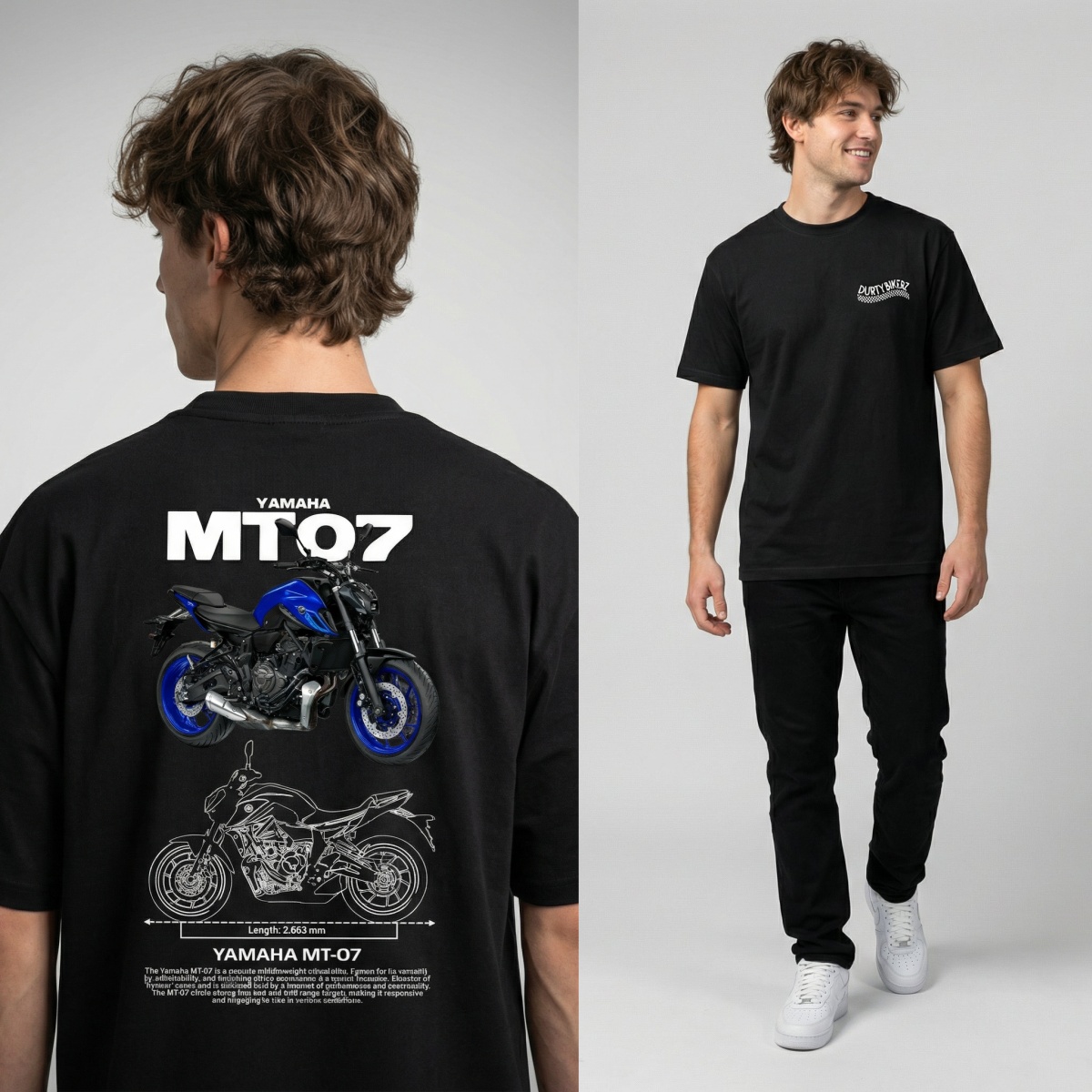 Yamaha MT-07 네이키드 바이크 스타일 레이싱  - Streetwear Brand Graphics 리뷰 및 가격