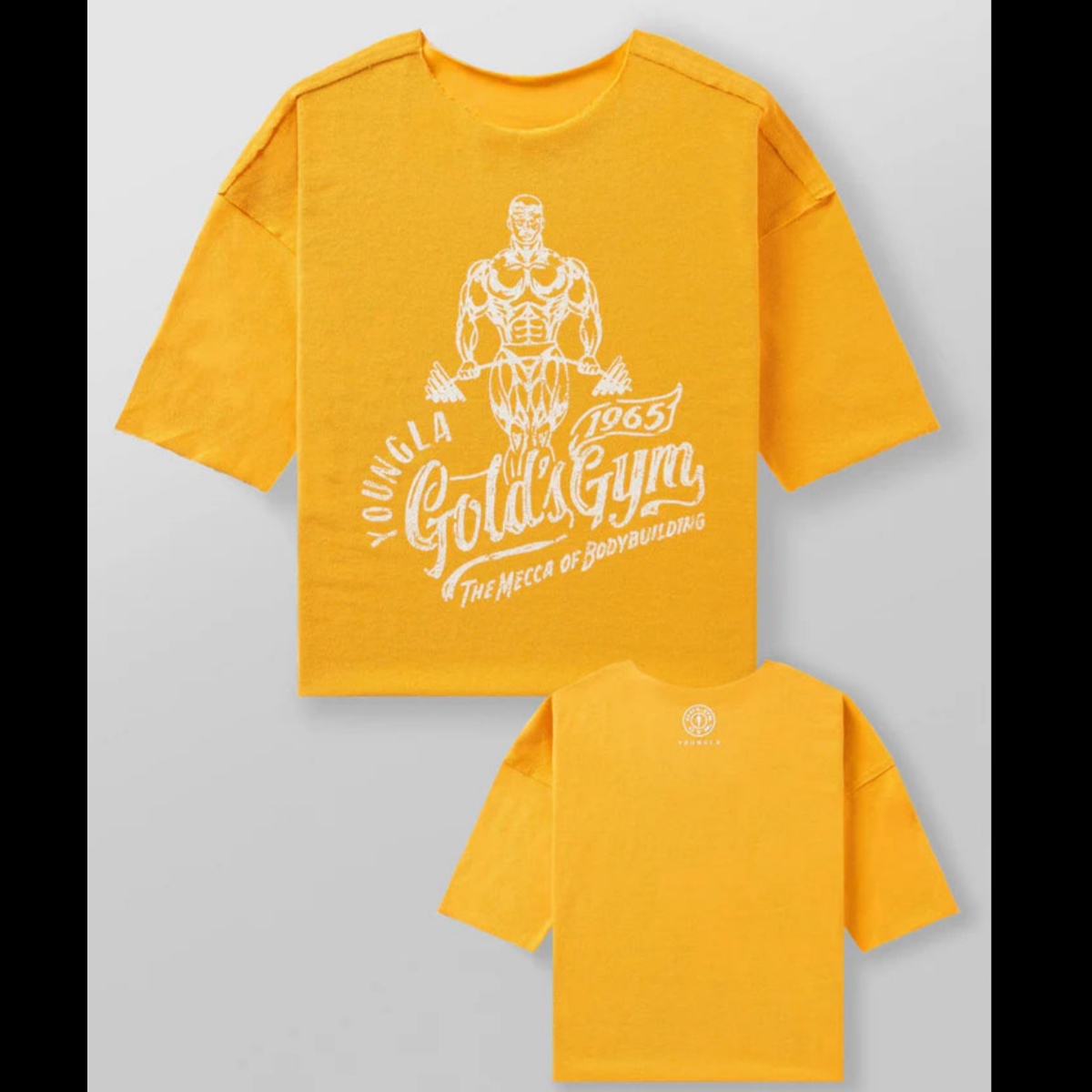 아트 옐로우 짐 트레이닝 스포츠 브랜드 티셔츠 코튼 그 - Yellow Streetwear Brand 리뷰 및 가격