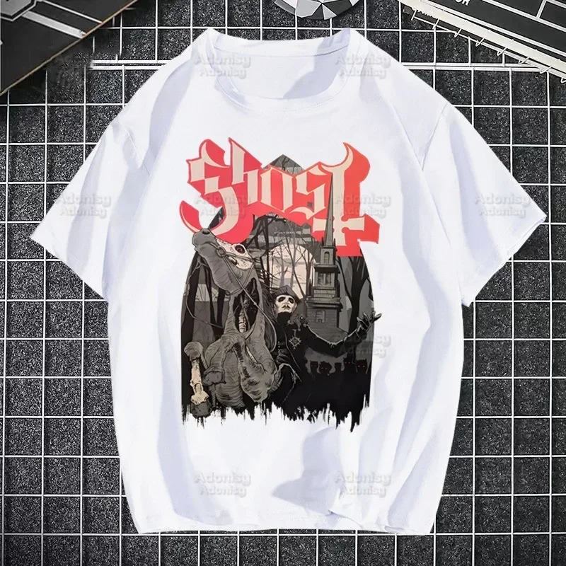고스트 록 밴드 인기 캐릭터 프린트 남성 브랜드 티셔츠 - Streetwear Brand Popular 리뷰 및 가격