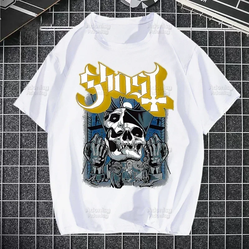 고스트 록 밴드 인기 캐릭터 프린트 남성 브랜드 티셔츠 - Streetwear Brand Popular 리뷰 및 가격