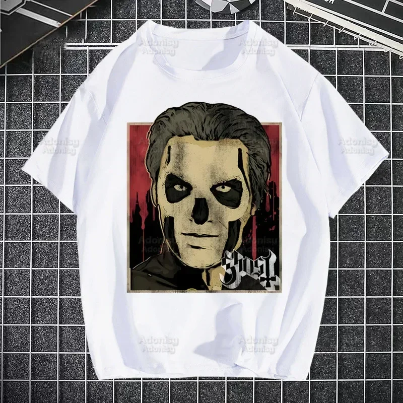 고스트 록 밴드 인기 캐릭터 프린트 남성 브랜드 티셔츠 - Streetwear Brand Popular 리뷰 및 가격