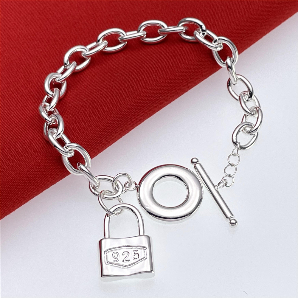 인기 브랜드 925 스털링 실버 여성용 멋진 잠금 팔찌 - Streetwear Brand Jewelry 리뷰 및 가격